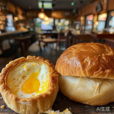 “甜蛋挞遇咸肉夹馍,美食对决!