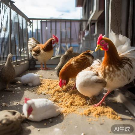 阳台养鸡鸭隐患多