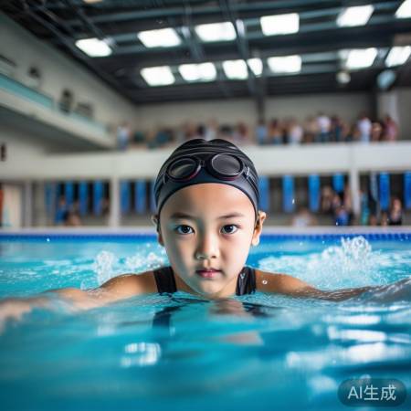 游泳少年崭露头角