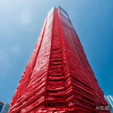 高楼换新装,中国红闪耀