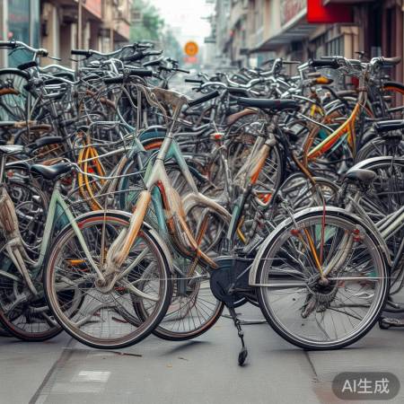 共享单车车轮朝天摆放需多方解决