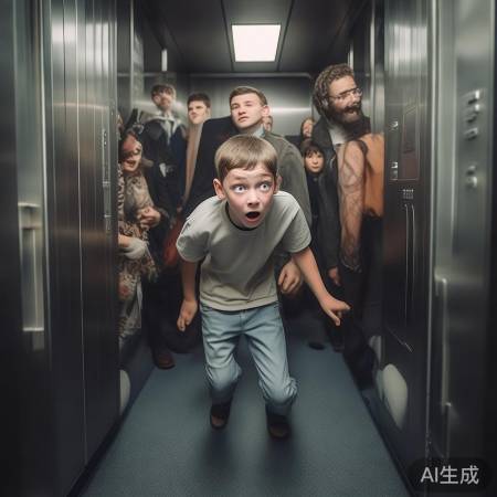 男童乘电梯被踹，暴力伤害弱势。