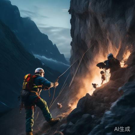 救援队伍争分夺秒救登山者