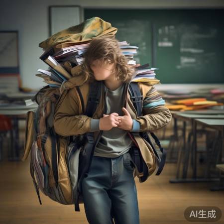 书包过重，影响身心学习